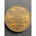 Bronze Medallion to Commemorate the Tercentenary of Jan Van Riebeeck 6 April 1952 - as per photograp