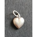 Vintage Sterling Silver Heart Charm 1g - as per photograph