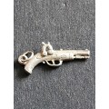 Vintage Sterling Silver Flint Lock Pistol Charm 2.8g - as per photograph