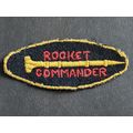 Rocket Commander Cloth Badge- as per photograph