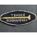 Rocket Commander Cloth Badge- as per photograph