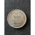 UK Sixpence 1943 Silver (nice condition)- as per photograph