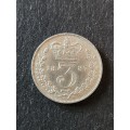 UK Threepence 1887 Queen Victoria Younghead (nice condition) - as per photograph