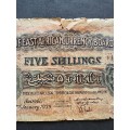 The East African Currency Board 5 Shillings Nairobi 2 January 1939 - as per photograph