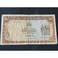 Reserve Bank of Rhodesia 5 Dollars Salisbury 20 October 1978 Rhodes Watermark - as per photograph