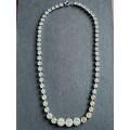 Vintage Glitzy Round Crystal Rhinestone Runaway Necklace - as per photograph