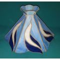 BEAUTIFUL BLUE STAINED GLASS LAMP SHADE