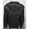 Black faux leather biker jacket size 32/34