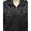 Black faux leather biker jacket size 32/34