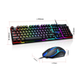 T-Wolf Rainbow Backlit Gaming Keyboard and Mouse set GG-TF-200