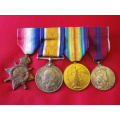 GREAT BRITAIN / SOUTH AFRICA - WW I - MEDAL GROUP TO PVT. JOHN BLACK DUNLOP ENSLIN'S HORSE