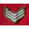 RHODESIAN ARMY SERGEANT COMBAT DRESS EMBROIDERED CLOTH ARM BADGE - UDI PERIOD