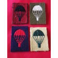GREAT BRITAIN ? 4  X ARMY PARACHUTE QUALIFICATION BADGES - UNABLE TO IDENTIFY OR AUTHENTICATE
