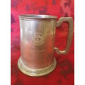 SOUTH AFRICAN CALEDONIAN PEWTER MUG - INSCRIBED AS SHOWN