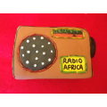 TOWNSHIP ART - SUNBAKED CLAY RADIO (MONEY BOX) APPROX WIDTH 100mm X HEIGHT 70mm DEPTH 45mm