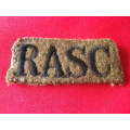GREAT BRITAIN - ROYAL ARMY SERVICES CORPS CLOTH EMBROIDERED SHOULDER TITLE WW2 ERA