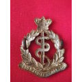3839- GREAT BRITAIN - ROYAL ARMY MEDICAL CORPS QVC BRASS COLLAR BADGE