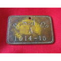 BRITISH SOUTH AFRICA COMPANY. - BSACo -  HUT TAX TOKEN  FOR MALE 1914/15 - AREA "A"  - (4544)