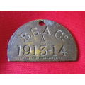 BRITISH SOUTH AFRICA COMPANY. - BSACo -  HUT TAX TOKEN  FOR MALE 1913-14  - AREA "A"  - (4543)