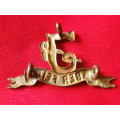 GREAT BRITAIN - SEAFORTH HIGHLANDERS EARLY BRASS COLLAR BADGE - 3 LUGS-  (V138)