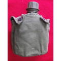 RHODESIAN ARMY - WATER BOTTLE + POUCH (WILLIAM SMITH & GOUROCK)  GOOD CONDITION, INSCRIBED (5345)