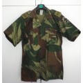 RHODESIAN CAMO S/SLEEVE SHIRT - INCLUDES VERY RARE EMBROIDERED RECCE SHOULDER FLASH SEE BELOW.(3232)