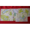 RHODESIA - LOT 5 X DOUBLE SIDED AREA MAPS BY "RHODESIA IS SUPER / SHELL"     (6147)