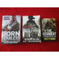 3 X BRITISH SAS BOOKS "THE REGIMENT" SC  + "TASK FORCE BLACK" SC + "BORN FEARLESS "HC       (3664)