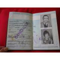 DUEL BRITISH PASSPORT - ISSUED TO 2 RHODESIAN CITIZENS EXPIRED 1975 EXTENDED 1985 (6520)