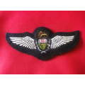 RHODESIAN  AIR FORCE - PILOTS PADDED/ EMBROIDERED WINGS  - HAS MOUNTING RESIDUE   (2347)
