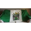 RHODESIAN FULL SIZE FLAG - NO LABEL - MINOR DISCOLOURATION + MOUNTING RESIDUE 195x87cm    (3783)