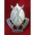 RHODESIAN AFRICAN RIFLES  - CHROME HEADDRESS BADGE - USED MOSTLY BY BANDSMEN    (3901)
