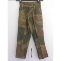 RHODESIAN CAMMO TROUSERS 1ST PATT. ON "DENISON" FABRIC - RARE - AS NEW - 1968 SIZE 1?         (4582)