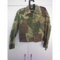 RHODESIAN CAMMO JACKET - ALTERED TO "BUNNY" LENGTH - SIZE 2 -BELONGED TO 1RR MOTORCYCLE TROOPER (79)