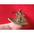 SOUTHERN RHODESIA ARMOURED CAR REGT. WW2 CAST CAP BADGE - FROM E AFRICA /ABYSSINIAN CAMPAIGN ERA (12