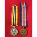 SADF - MINIATURE MEDALS - CHIEF OF SADF COMM MEDAL + SOUTHERN AFRICA MEDAL   (5041)