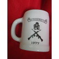 RHODESIA BSAP - HATFIELD PR + NEW SARUM RIFLE CLUBS MUG - 1977       (1054)