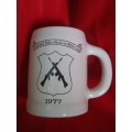 RHODESIA BSAP - HATFIELD PR + NEW SARUM RIFLE CLUBS MUG - 1977       (1054)
