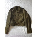 SADF - COMBAT KHAKI BUNNY JACKET + TROUSERS 1970`S  - INSCRIBED - NOTE HOLES IN TROUSERS     (4856)