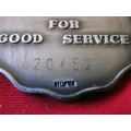 SADF -GOOD SERVICE MEDAL SILVER FULL SIZE - 20 YRS - NUMBERED  UNRESEARCHED 1st RIBBON DESIGN (4973)