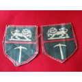 RHODESIAN ARMY - FACING PAIR PRINTED SHOULDER PATCHES      (8269)