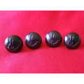 RHODESIA INTERNAL AFFAIRS - 4 ANODISED BUTTONS - MADE REUTELER - UNCOMMON   19mm OD.     (8301)