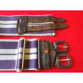 RHODESIAN EDUCATIONAL CORPS STABLE BELT - SIZE S - MAX LENGTH 79cm/31`    STRAPS CRACKED  (8388)