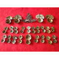 BRITISH ARMY FUSILIERS LOT OF BADGES - SEE PICS FOR QUANTITY AND QUALITY (8500)