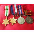 SA UNION FORCES - WW2 MEDAL GROUP TO 99444 F.S.WARNER - UNRESEARCHED    (8450)