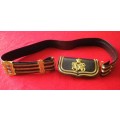 BRITISH ARMY - VICTORIAN SENIOR MEDICAL OFFICERS CEREMONIAL DRESS CROSS BELT + POUCH     (8509)
