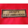RHODESIA - GUARD FORCE - DEPUTY PROTECTED VILLAGE COMMANDER CHEST TITLE - SCARCE - MERROWED (8541)