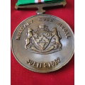 SADF - TRANSKEI DEFENSE FORCE MILITARY RULE MEDAL  30-11-1987                   (4198)