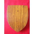RHODESIA REGT 2 BATTALION (BULAWAYO) PLAQUE - WOODEN BASE CHANGED AT SOME POINT (8562)