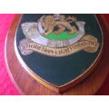 RHODESIAN LIGHT INFANTRY PLAQUE  - NOTE DAMAGE TO 1 CORNER               (8553)